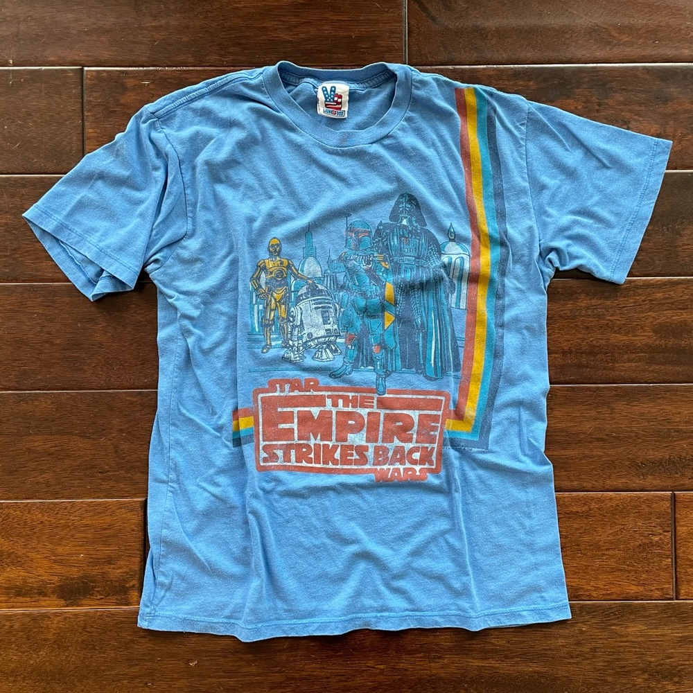 Retro Star Wars The Empire Strikes Back Large Athletic Fit T-Shirt by Junk Food